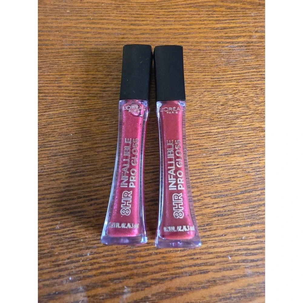 L'Oreal Paris Infallible 240 Blush Gleam Plump Lip Gloss‎ 2pk